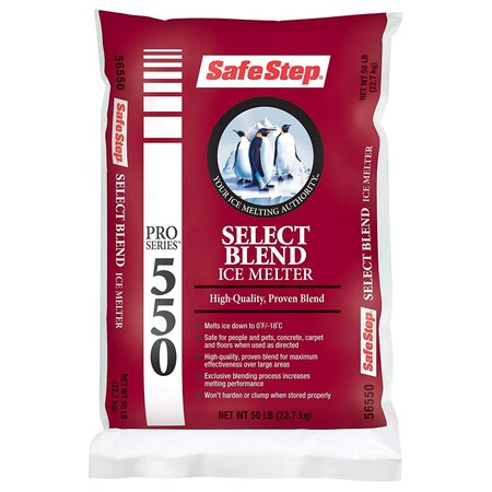 North American Salt 746486 Compass Minerals Pro 550 Select Blend Ice Melter 50# Bag, 50PK 56550